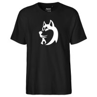 Herren T-Shirt Husky Silhouette Kopf