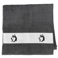 Handtuch Husky Silhouette Kopf 50x100cm