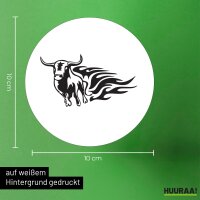 Aufkleber Bulle Tribal Tattoo 10cm rund