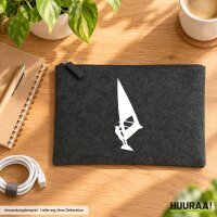 Kulturbeutel Windsurfer Silhouette 1 Liter Charcoal