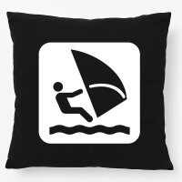 Kissen Windsurfen Symbol 40x40cm