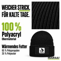 Beanie mit Patch Windsurfen Symbol Black