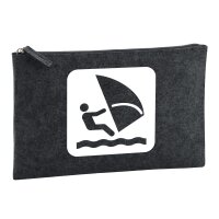 Kulturbeutel Windsurfen Symbol 1 Liter Charcoal