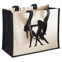 Jutetasche Zwillinge Sternzeichen 21 Liter Black
