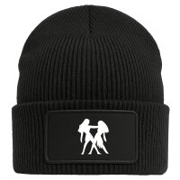Beanie mit Patch Zwillinge Sternzeichen Black