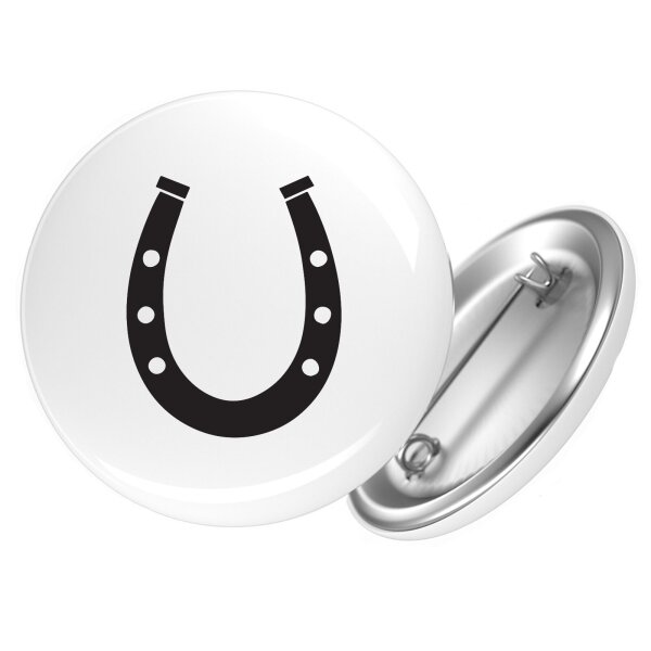 Button Hufeisen Symbol