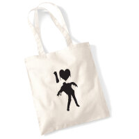Jutebeutel I love Zombies Zombie 10 Liter