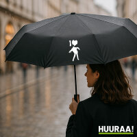 Regenschirm I love Zombies Zombie 98cm Schwarz