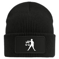 Beanie mit Patch Waage Sternzeichen Black