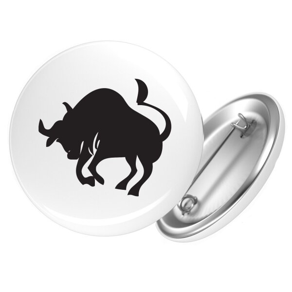 Button Stier Sternzeichen