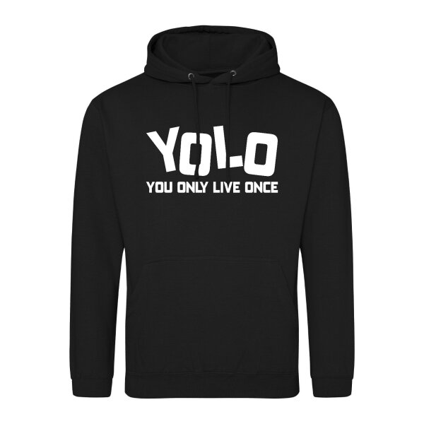 Unisex Hoodie YOLO – You only live once Schriftzug