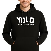 Unisex Hoodie YOLO &ndash; You only live once Schriftzug