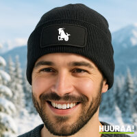 Beanie mit Patch Steinbock Sternzeichen Black