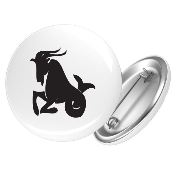 Button Steinbock Sternzeichen