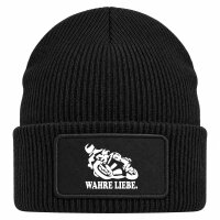 Beanie mit Patch Wahre Liebe. Motorrad Black