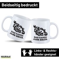 Kaffeetasse Ganze Jahr Biker Motorrad 330ml
