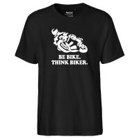 Herren T-Shirt Be bike. Think biker Motorrad