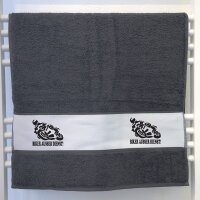 Handtuch Biker au&szlig;er Dienst Motorrad 50x100cm