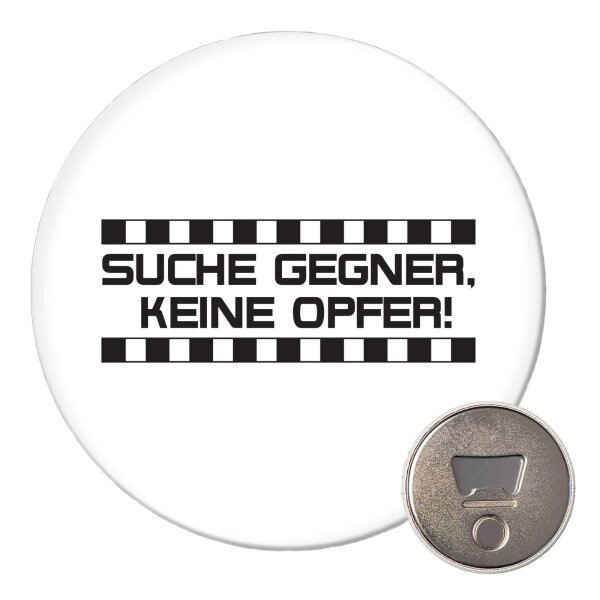 Magnet Gegner, keine Opfer Schriftzug 59mm Kühlschrankmagnet