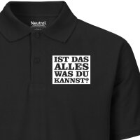 Herren Polo Shirt Alles was du kannst Schriftzug