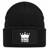 Beanie mit Patch King of Speed Krone Black