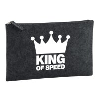 Kulturbeutel King of Speed Krone 1 Liter Charcoal