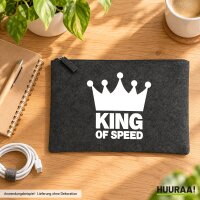 Kulturbeutel King of Speed Krone 1 Liter Charcoal