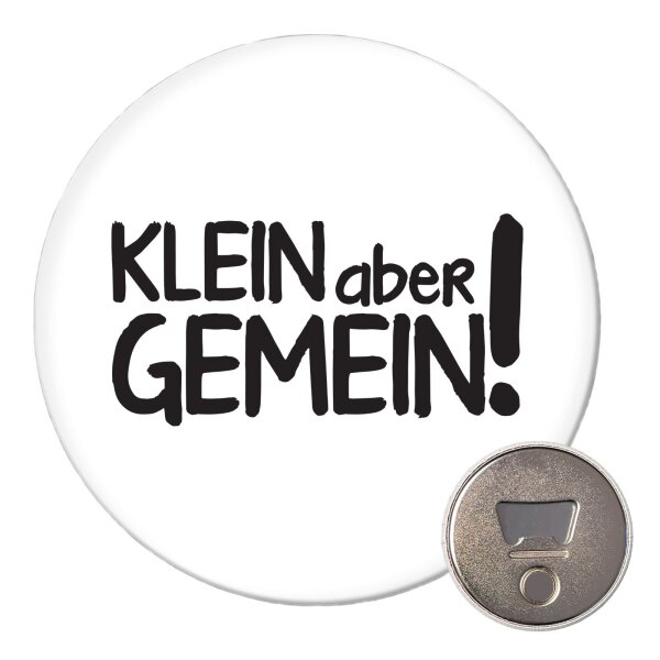 Magnet Klein aber gemein! Schriftzug 59mm Kühlschrankmagnet