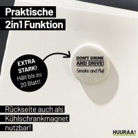 Magnet Dont drink and drive! Smoke and fly! Schriftzug 59mm Kühlschrankmagnet