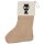 Weihnachtsstrumpf Alien Comic Beige Jute