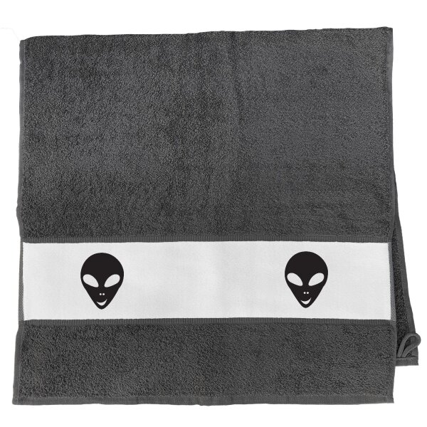 Handtuch Alienkopf Symbol 50x100cm