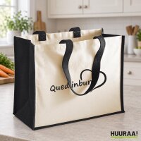 Jutetasche Quedlinburg Herz 21 Liter Black