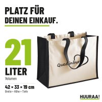 Jutetasche Quedlinburg Herz 21 Liter Black