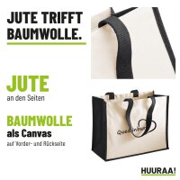 Jutetasche Quedlinburg Herz 21 Liter Black