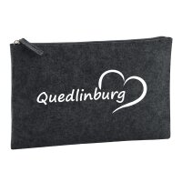 Kulturbeutel Quedlinburg Herz 1 Liter Charcoal
