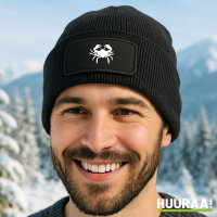 Beanie mit Patch Krebs Sternzeichen Black
