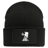 Beanie mit Patch Jungfrau Sternzeichen Black