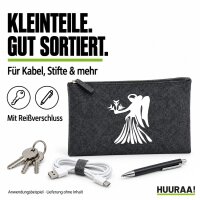 Kulturbeutel Jungfrau Sternzeichen 1 Liter Charcoal