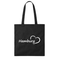Jutebeutel Hamburg Herz 10 Liter