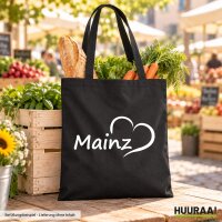 Jutebeutel Mainz Herz 10 Liter