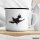 Emaille Tasse Fliegende Hexe Silhouette 300ml Vintage
