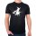 Herren T-Shirt Hexe auf Besen Silhouette