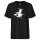 Herren T-Shirt Hexe auf Besen Silhouette