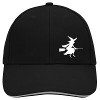 Kappe Hexe auf Besen Silhouette