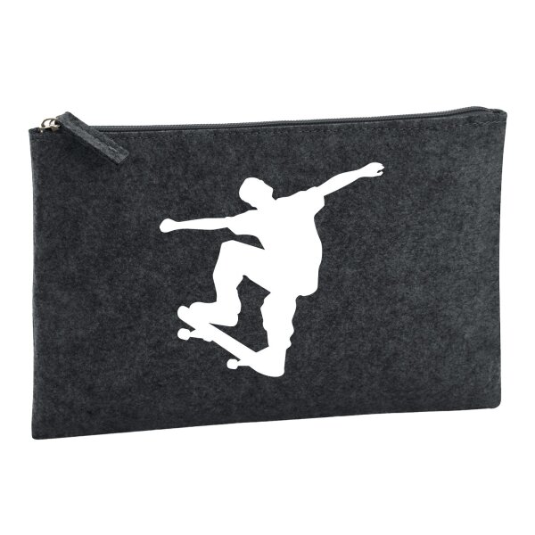 Kulturbeutel Skateboarder Silhouette 1 Liter Charcoal