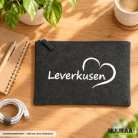 Kulturbeutel Leverkusen Herz 1 Liter Charcoal