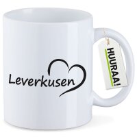 Kaffeetasse Leverkusen Herz 330ml