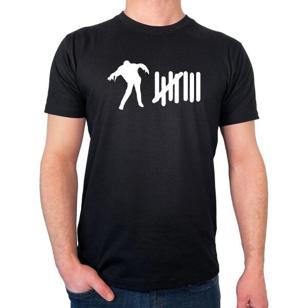 Herren T-Shirt Zombie Strichliste