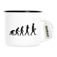 Emaille Tasse Evolution Football 300ml Vintage