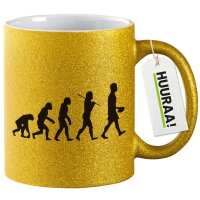 Glitzertasse Evolution Football 330ml